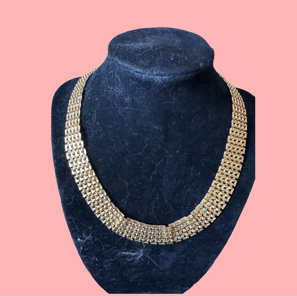 Gold Statement Collar Necklace - Unbranded